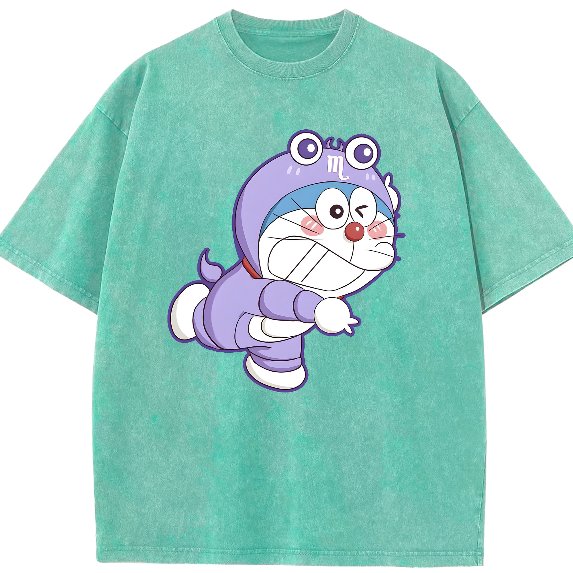 （画像用） ドラえもん Doraemon 綿100% ヴィンテージ風 半袖Tシャツ（フロントプリント）